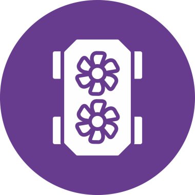 Bir çiçek simgesinin vektör illüstrasyonu