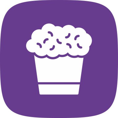 patlamış mısır basit simgesi, vektör çizim