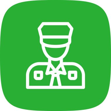 Polis Adam Basit Simge, Vektör İllüstrasyonu