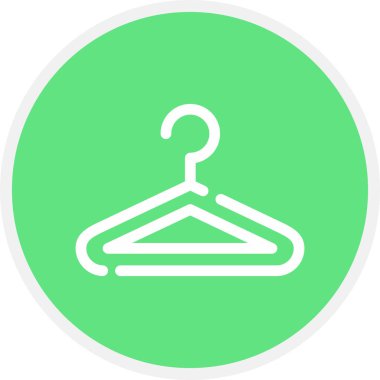 Hanger Line Circle Simple Icon, Vector Illustration