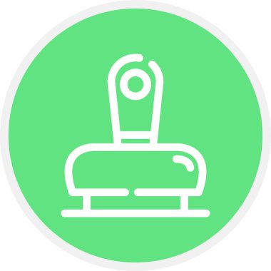 Lastik Damga Çizgisi Çemberi Basit Simge, Vektör Resimleri