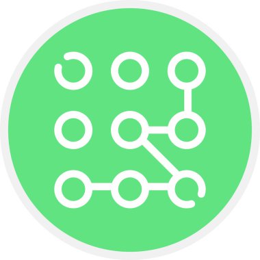 Kalıp Kilidi Çemberi Basit Simge, Vektör Resimleri