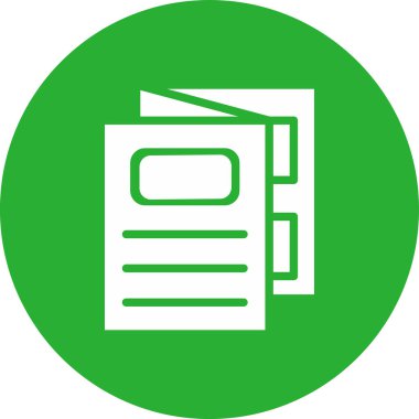 Kağıt içeren belgenin vektör simgesi