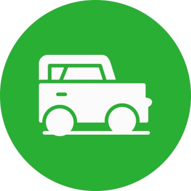 Araba basit simgesi, vektör çizim