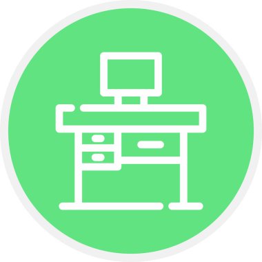 Ofis Tablosu Çemberi Basit Simge, Vektör Resimleri