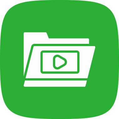 Video Dizini Basit Simgesi, Vektör İllüstrasyonu