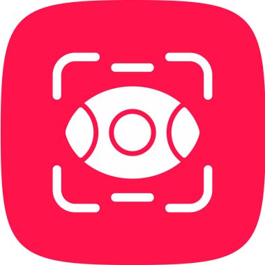 Göz Tarayıcı Basit Simge, Vektör İllüzyonu