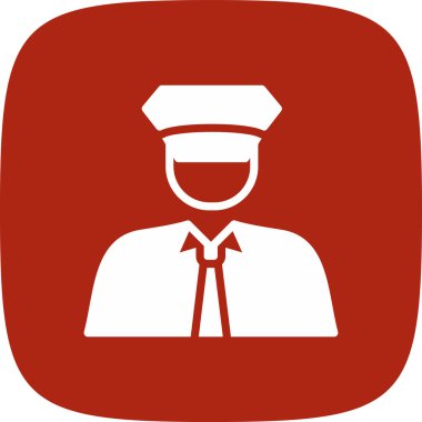 polis basit simgesi, vektör illüstrasyonu