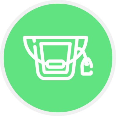 Bucket Satır Çemberi Basit Simge, Vektör İllüstrasyonu