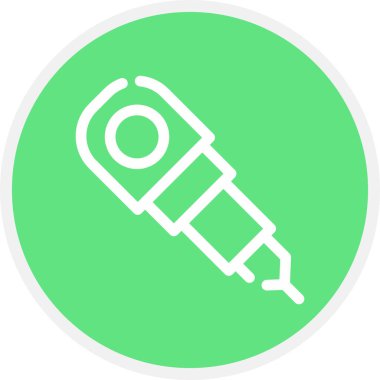 İnsülin Çizgisi Çemberi Basit Simge, Vektör İllüstrasyonu