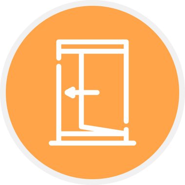 Giriş Satırı Çemberi Basit Simge, Vektör İllüstrasyonu