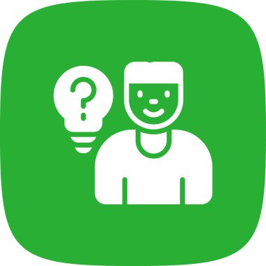 -Basit Simge, Vektör İllüstrasyonu Düşünme