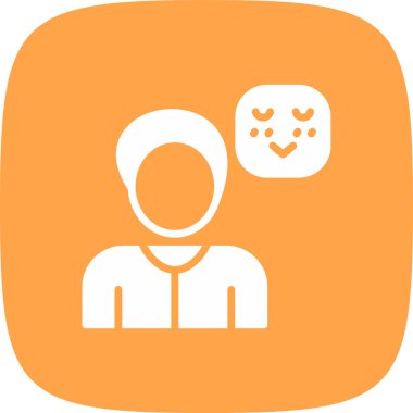 Shy Basit Simge, Vektör İllüstrasyonu