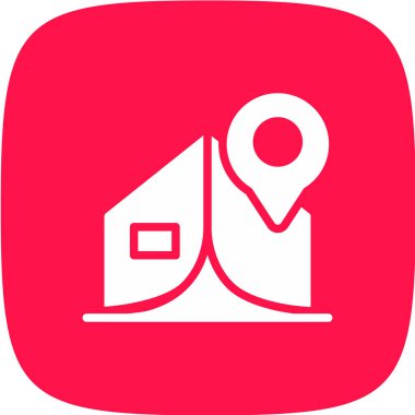 konum haritası simgesi, basit vektör illüstrasyonu