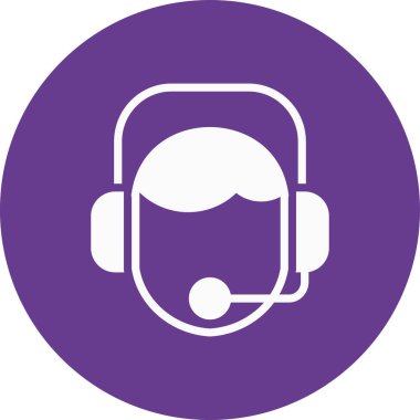 Müşteri Hizmetleri Basit Simge, Vektör İllüstrasyonu