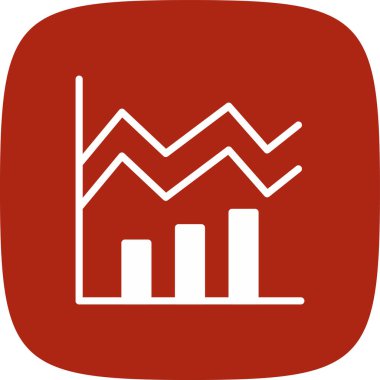 Yığılmış Alan Basit Simgesi, Vektör İllüstrasyonu