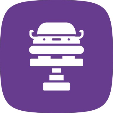 Araba Kaldırıcı Basit Simge, Vektör İllüstrasyonu