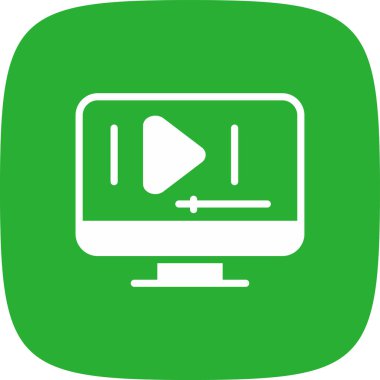 Video Oyuncu Glyph Vektör Simgesi Tasarımı