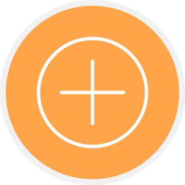 Satır Çemberi Basit Simgesi Ekle, Vektör İllüstrasyonu