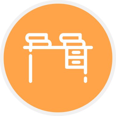 Çalışma Alanı Çizgisi Çemberi Basit Simge, Vektör Resimleri