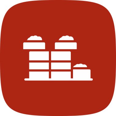 Tuğla Duvar Simgesi, Vektör İllüstrasyonu