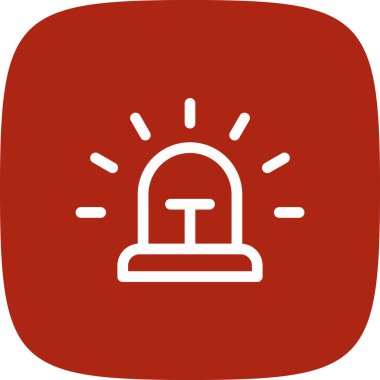 Siren basit simgesi, vektör illüstrasyonu