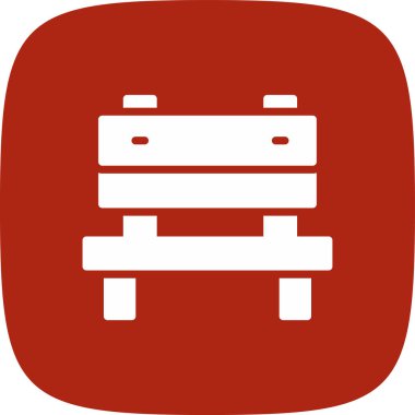 Bench Basit Simgesi, Vektör İllüstrasyonu