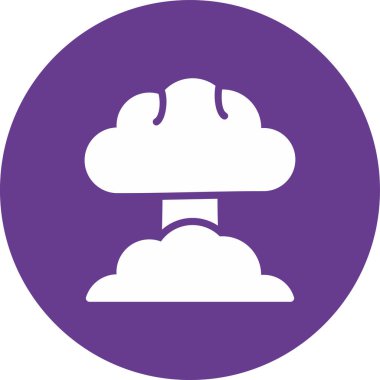 Bulut. Web simgesi basit illüstrasyon