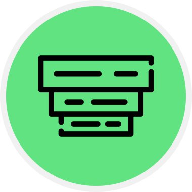 Bölüm Satır Çemberi Basit Simge, Vektör İllüstrasyonu