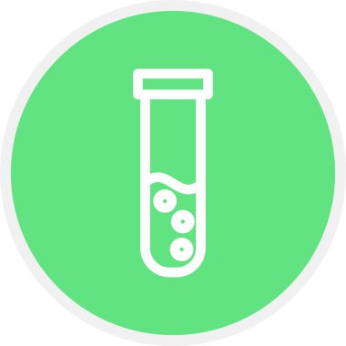 Test Tüpü Hattı Çemberi Basit Simge, Vektör İllüstrasyonu