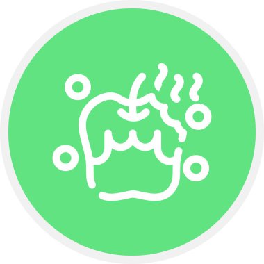 Çürük Satır Çemberi Basit Simge, Vektör İllüstrasyonu