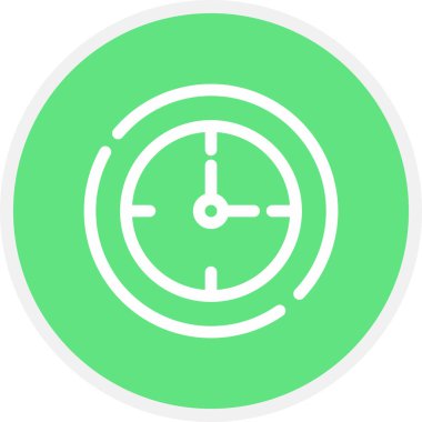 Zaman Çizgisi Çemberi Basit Simge, Vektör Resimleri