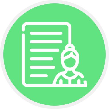 Kullanıcı Senaryoları Satır Çemberi Basit Simge, Vektör Resimleri