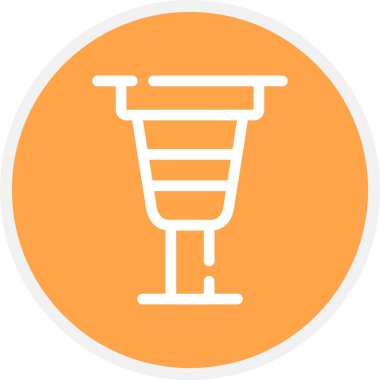 Peg Bacak Çizgisi Çemberi Basit Simge, Vektör İllüstrasyonu