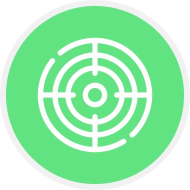 Seo Satır Çemberi Basit Simge, Vektör İllüstrasyonu