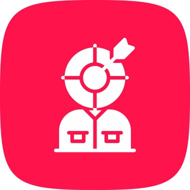 Kelle Avcısı Basit Simge, Vektör İllüstrasyonu