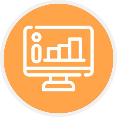 Grafik Çizgisi Çemberi Basit Simge, Vektör Resimleri