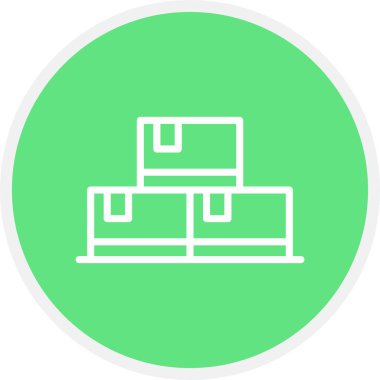 Pallet Satır Çemberi Basit Simge, Vektör İllüstrasyonu