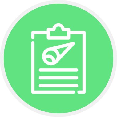 Rapor Satırı Çemberi Basit Simge, Vektör Resimleri