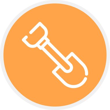 Kürek Çizgisi Çemberi Basit Simge, Vektör İllüstrasyonu