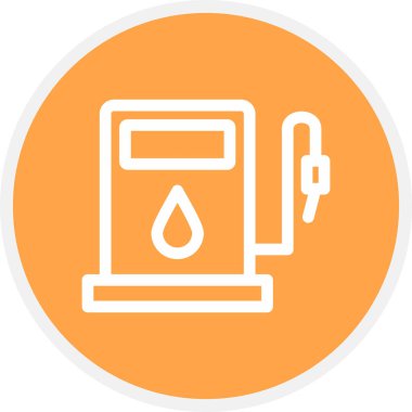 Yakıt Hattı Çemberi Basit Simge, Vektör Resimleri