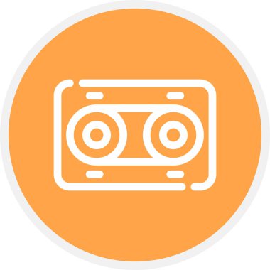 Vhs Satır Çemberi Basit Simge, Vektör Resimleri