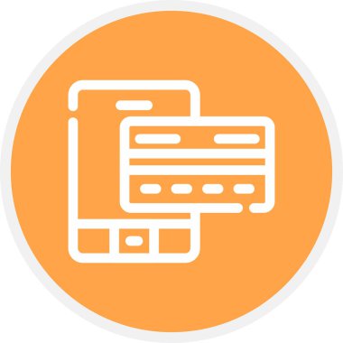 Telefon Bankacılık Hattı Çemberi Basit Simge, Vektör Resimleri