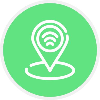 Sinyal Satırı Çemberi Basit Simge, Vektör Resimleri