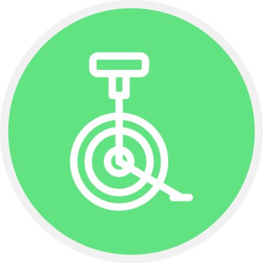 Unicycle Line Circle Basit Simge, Vektör Resimleri