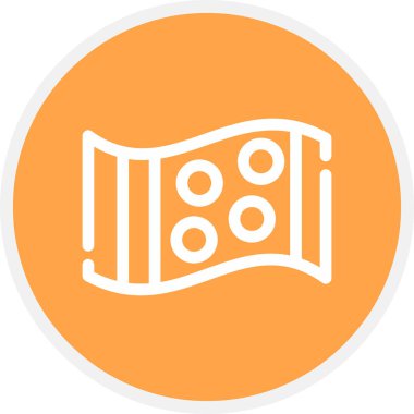 Sihirli Halı Çizgisi Çemberi Basit Simge, Vektör İllüstrasyonu