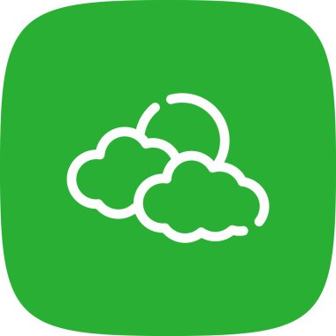 bulutlar basit simgesi, vektör çizim