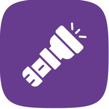 Flashlight Basit Simge, Vektör İllüstrasyonu