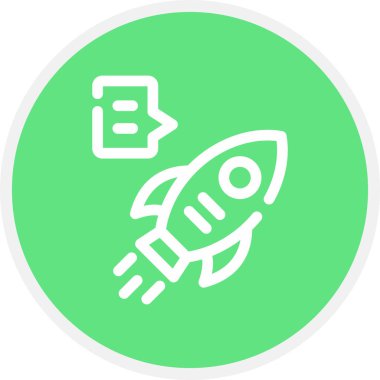 Başlangıç Satırı Çemberi Basit Simge, Vektör İllüstrasyonu