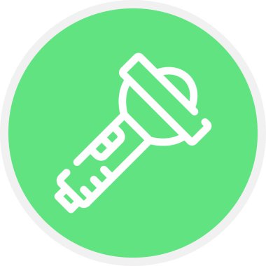 El feneri Çizgisi Çemberi Basit Simge, Vektör Resimleri